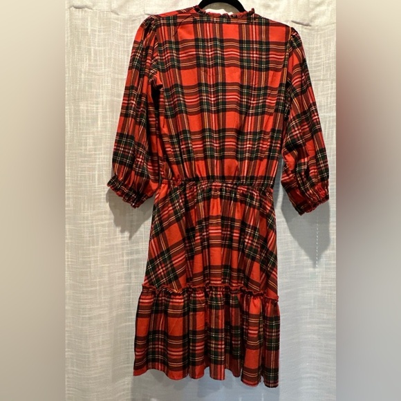 Simply Southern Collection Women’s Plaid Dress Size Small 3/4 Sleeve Holiday - Picture 11 of 12